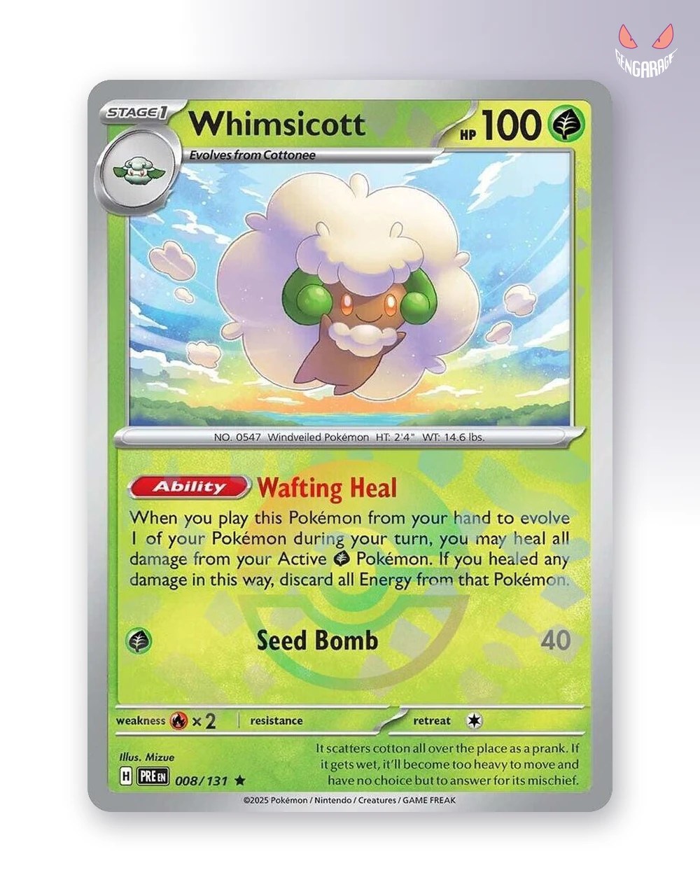 Whimsicott 8 [Pokeball] [NM] - Prismatic Evolutions