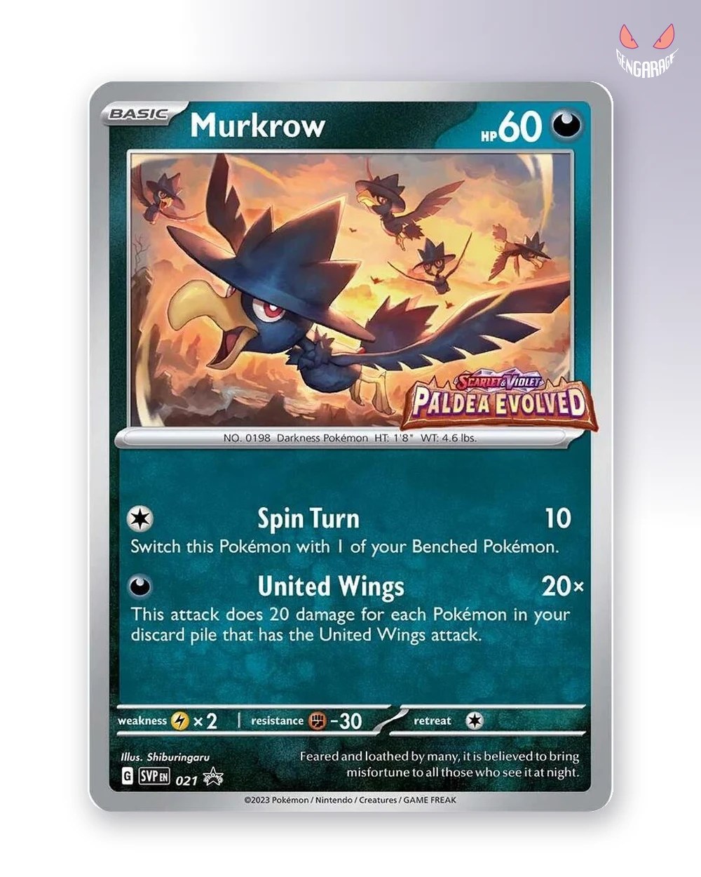 Murkrow - 021 (Prerelease) 21 [ES] [H] [Stamp] [NM] - Promo
