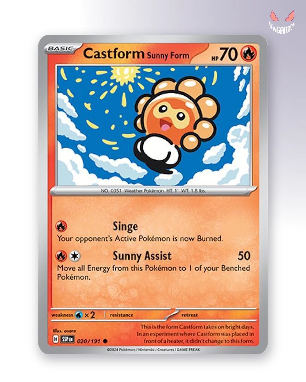 Castform Sunny Form  20 [ES] [RH] [NM] - Surging Sparks