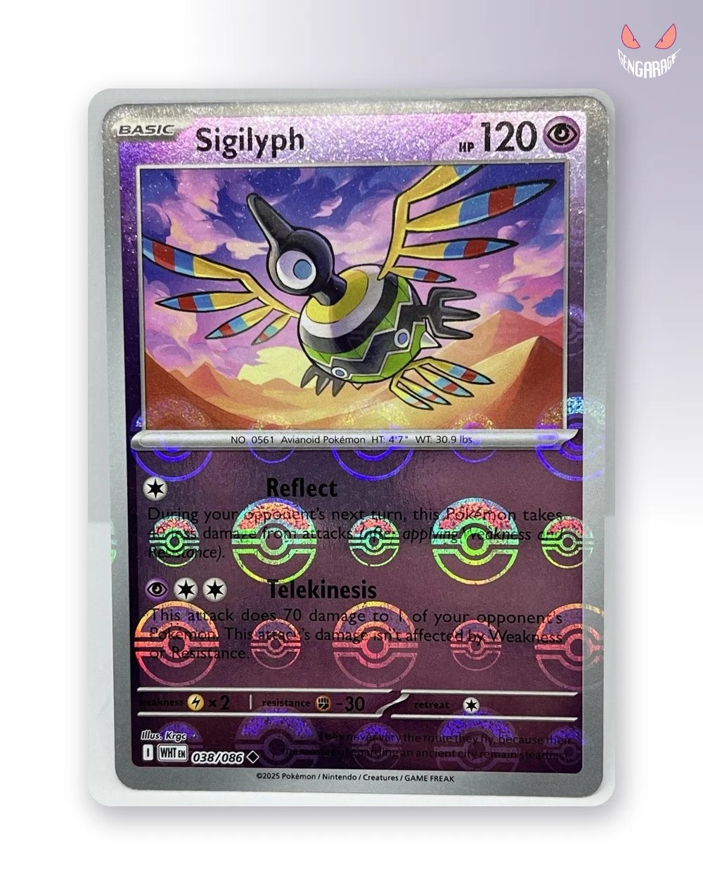 Sigilyph  38 [Pokeball] [NM] - White Flare