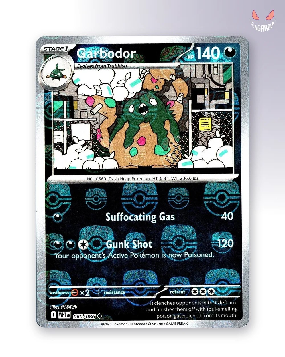 Garbodor  60 [MasterBall] [NM] - White Flare