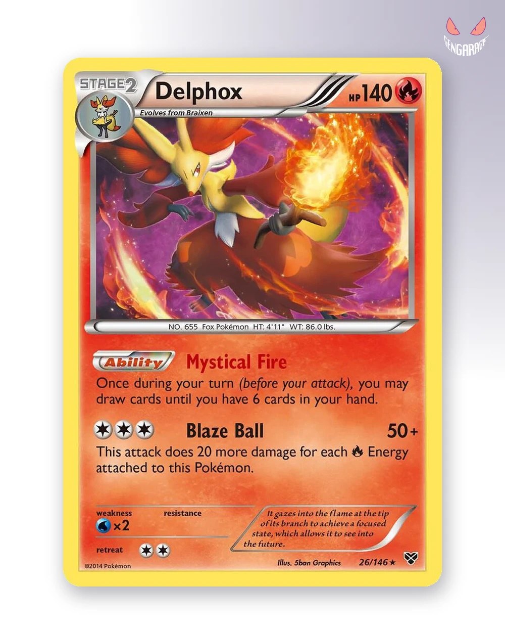Delphox 26 [RH] [NM] - XY Base Set