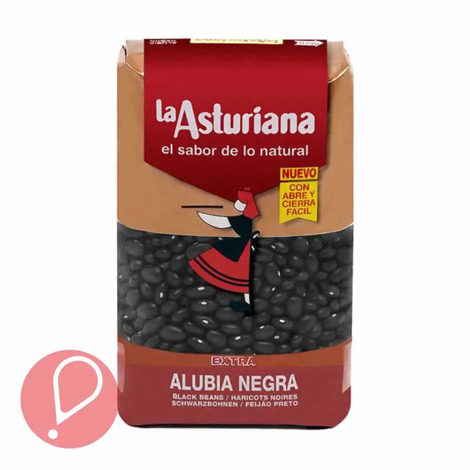 Frijoles Negros 500 gr Bolsa La Asturiana