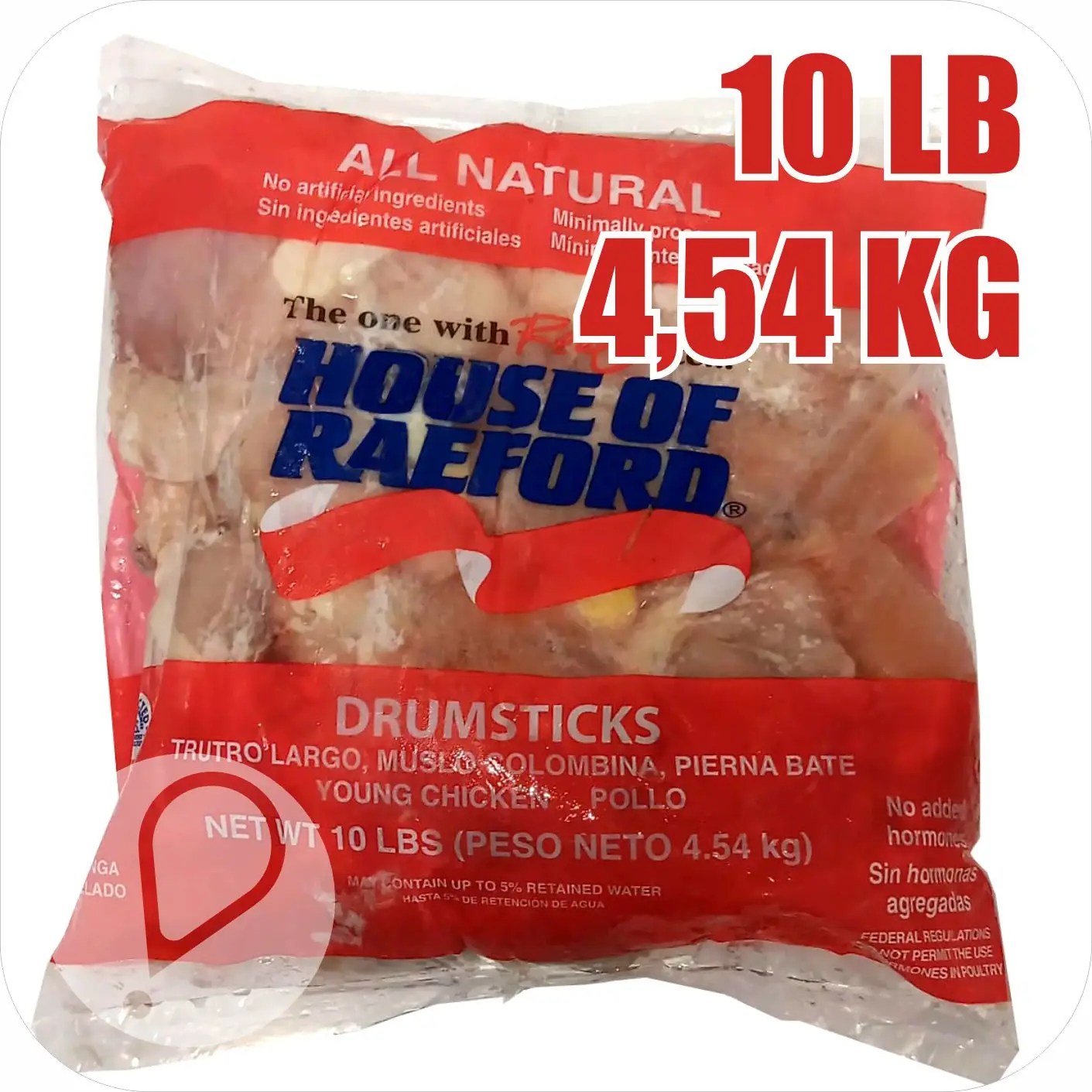 MUSLOS DE POLLO PAQUETE SELLADO DE 10 LBS (4,54 KG)