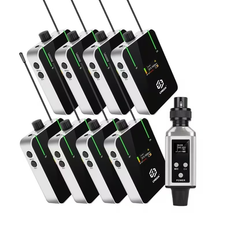 SISTEMA INALAMBRICO PARA MONITOREO UHF PERSONAL PARA 8, HASTA 50 METROS DE DISTANCIA