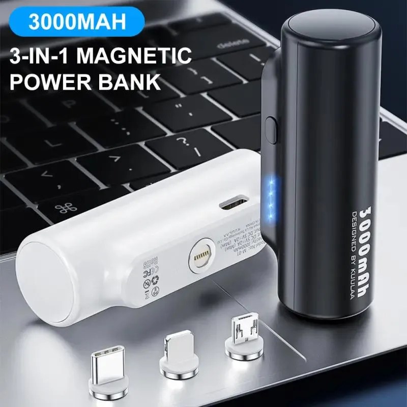 KUULAA Mini Magnetic Power Bank 3000mAh