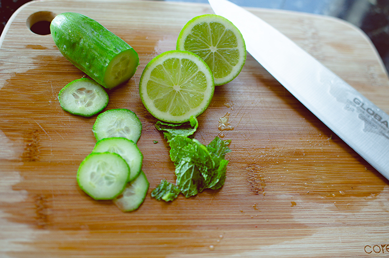 Cucumber + lime + mint