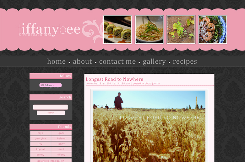 My second WordPress theme for TiffanyBee.com.