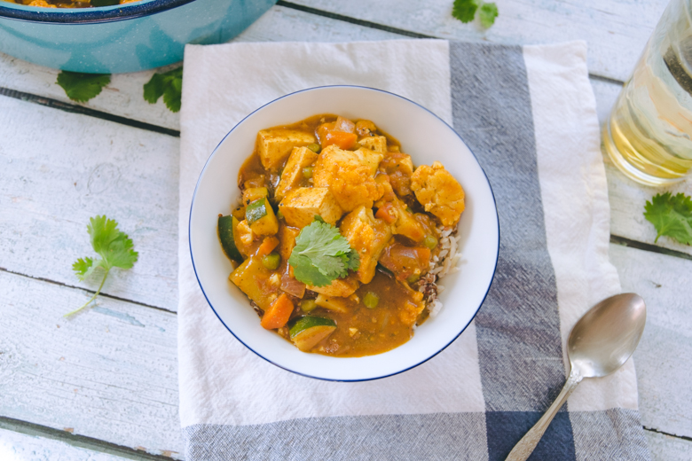 Cauliflower & Tofu Vindaloo | Tiffany Bee