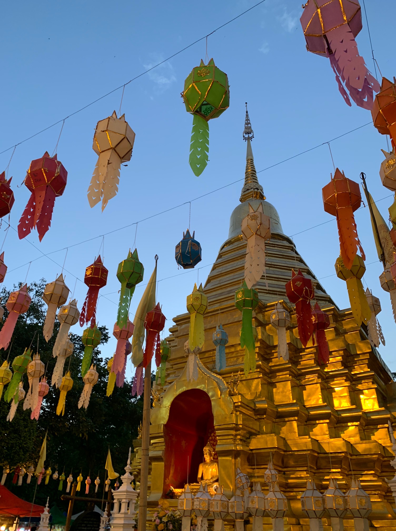 dusk view of a golden temple