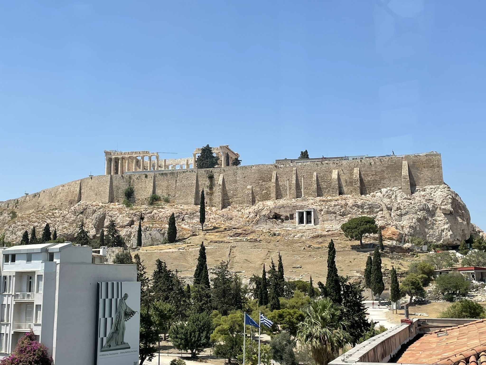 view of the Acropolis hill from the side