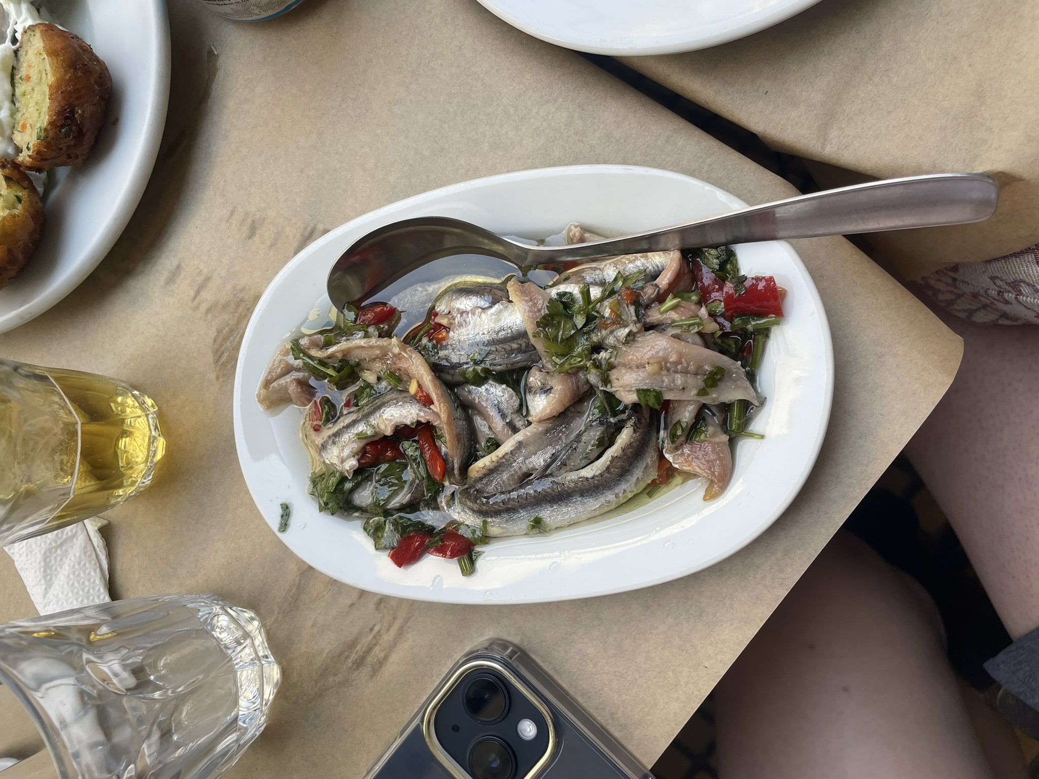 plate of grilled, marinated, fish