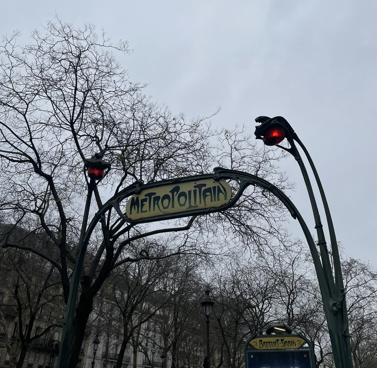 Art Nouveau Paris metro station: Bréguet–Sabin station