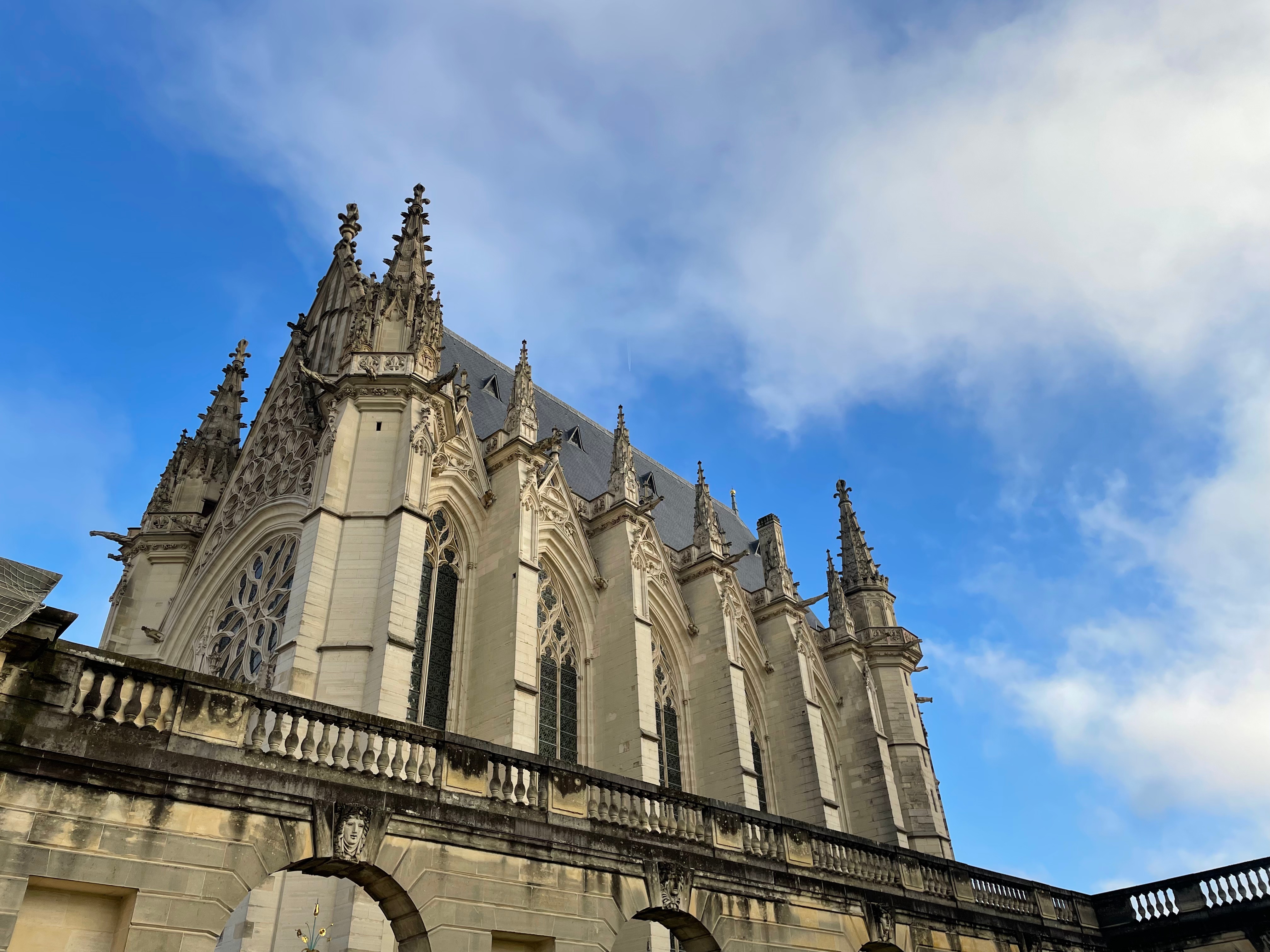 side view of a gothic church