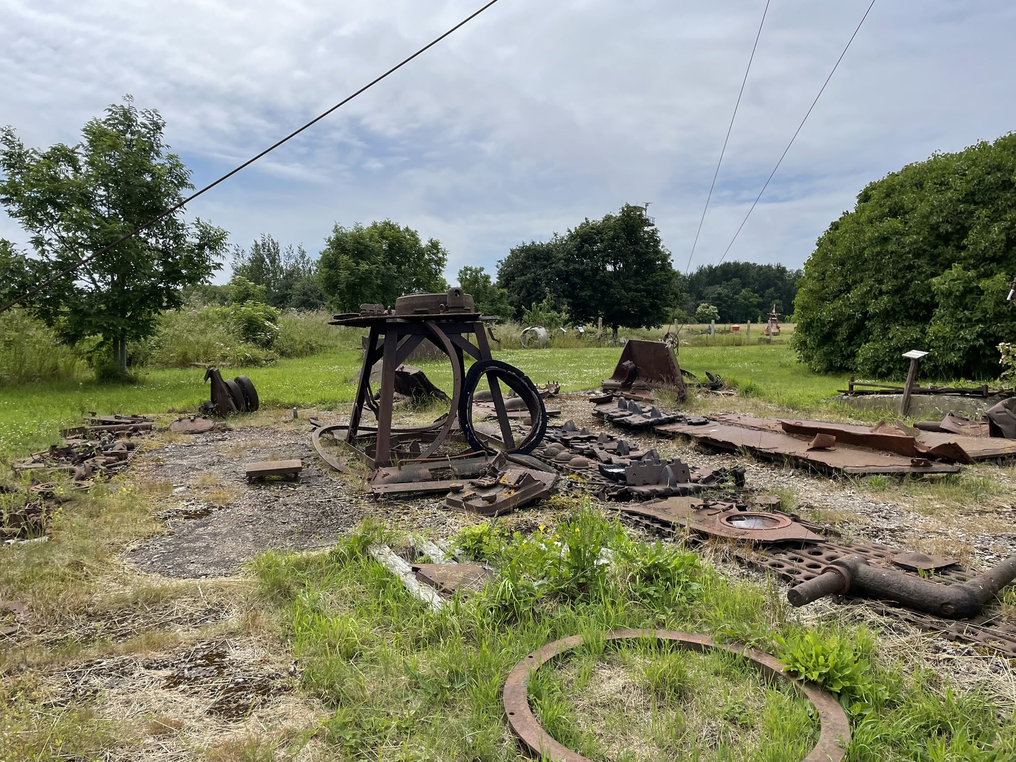 Scrap metal laid in a yard