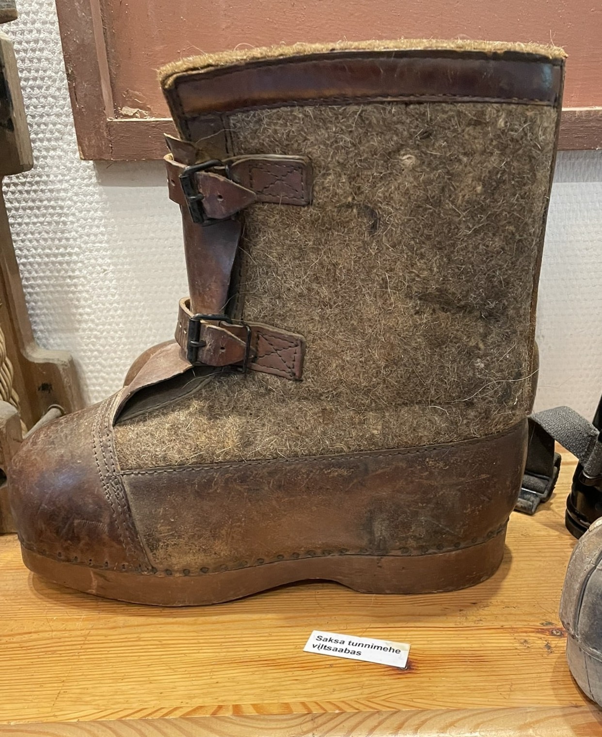 heavy felt platform boots