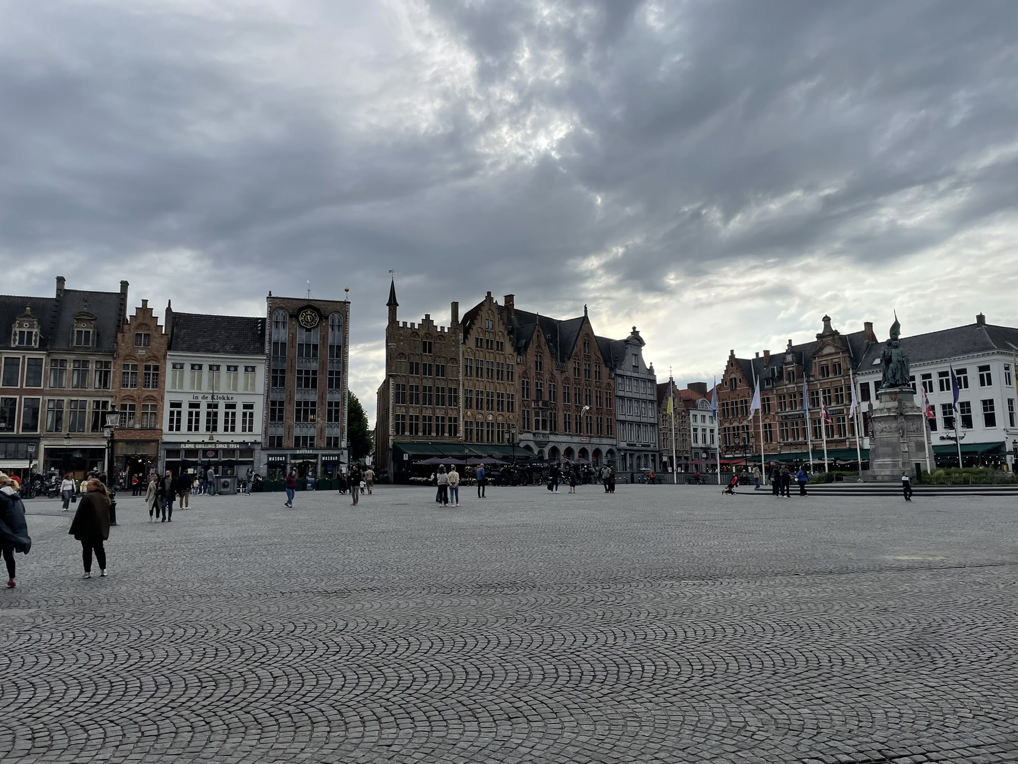 view of medieval looking town square