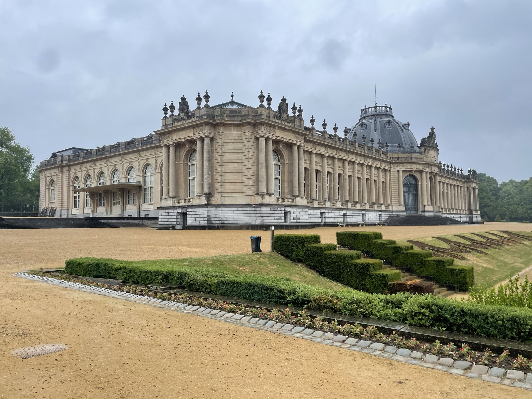 Imposing building and manicured garden
