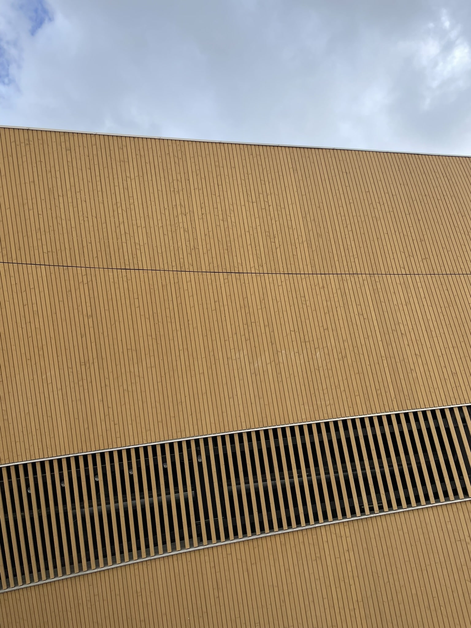 close up of exterior building wooden detail
