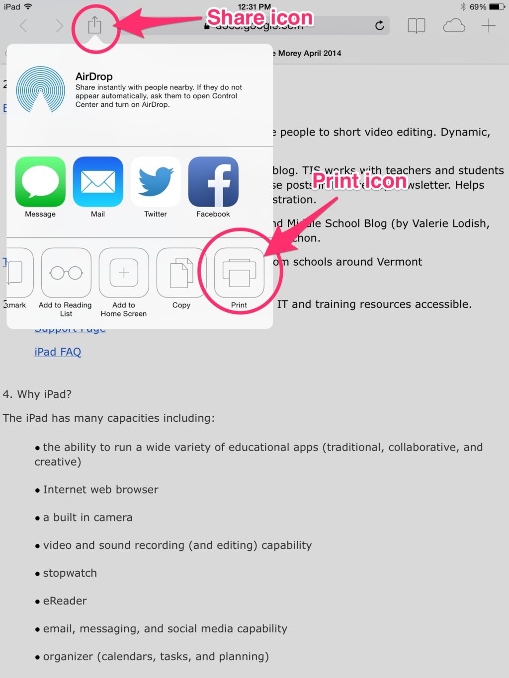 Painless printing from your iPad Innovative Education in VT
