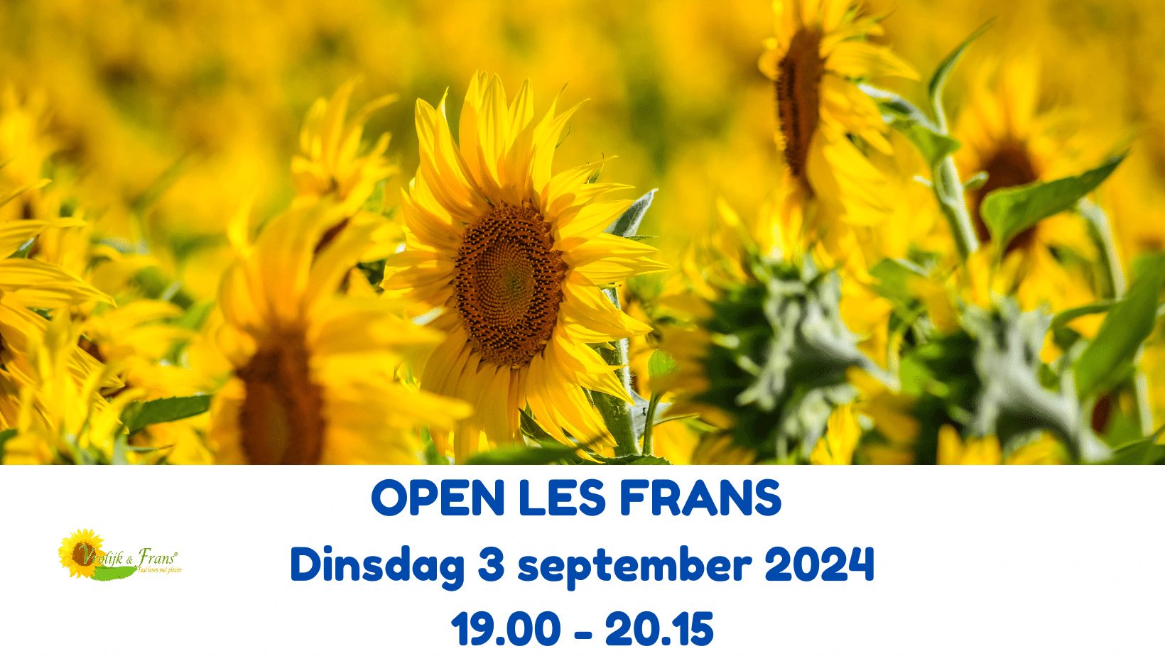 Open les Frans op 3 september 2024