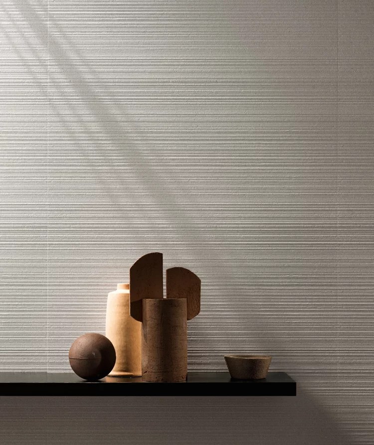 3D Wall Carve Large Matte Ceramic Tiles Installed on a Wall