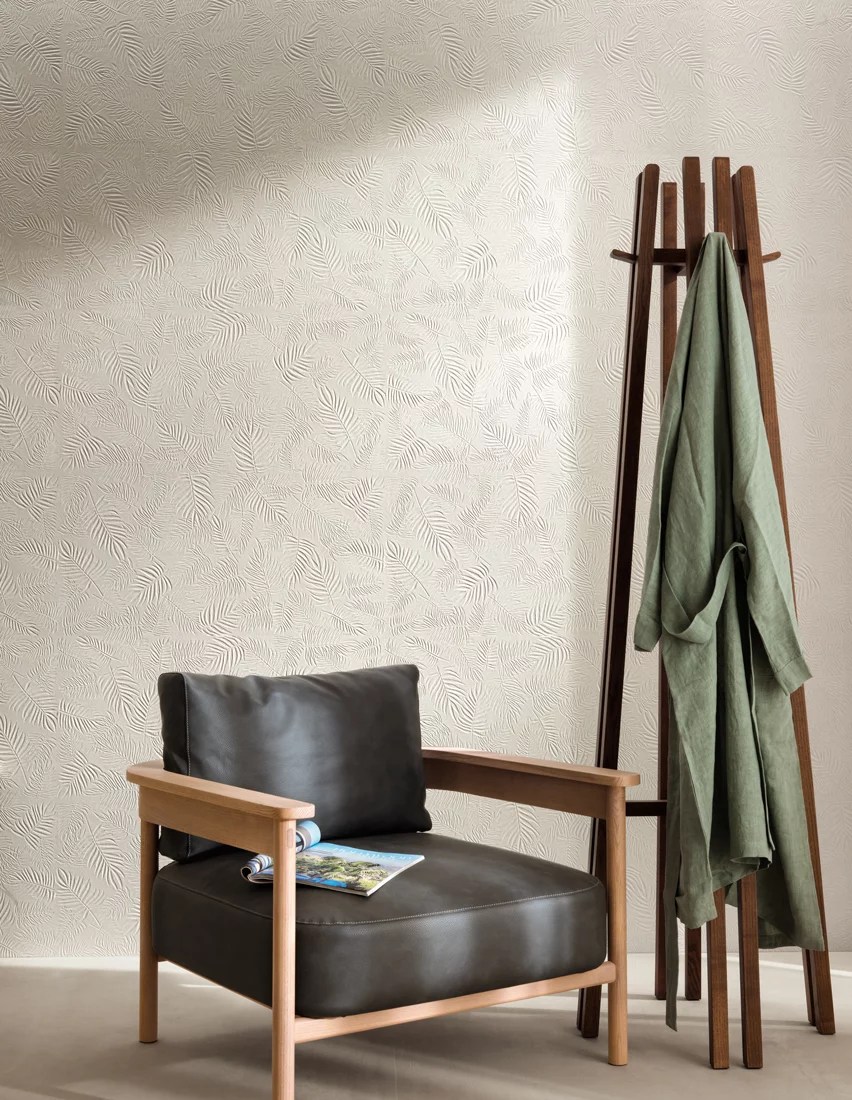 3D Wall Carve Large Matte Ceramic Tiles Installed on a Wall