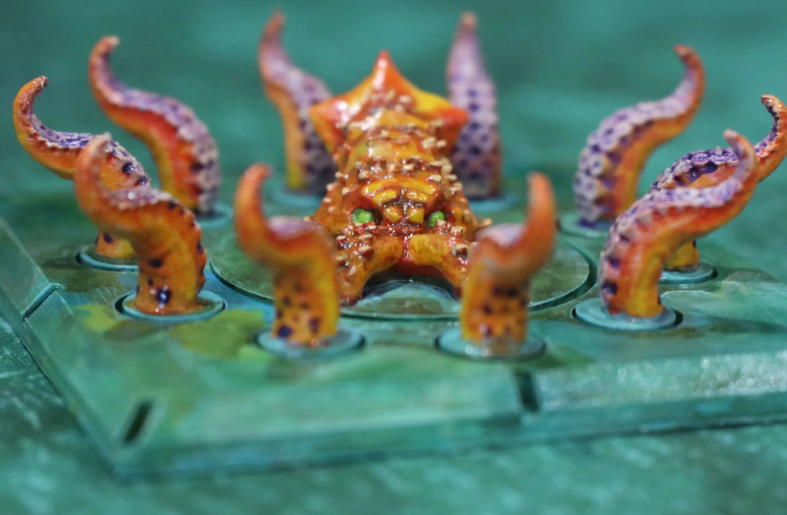 painted Kraken model close up