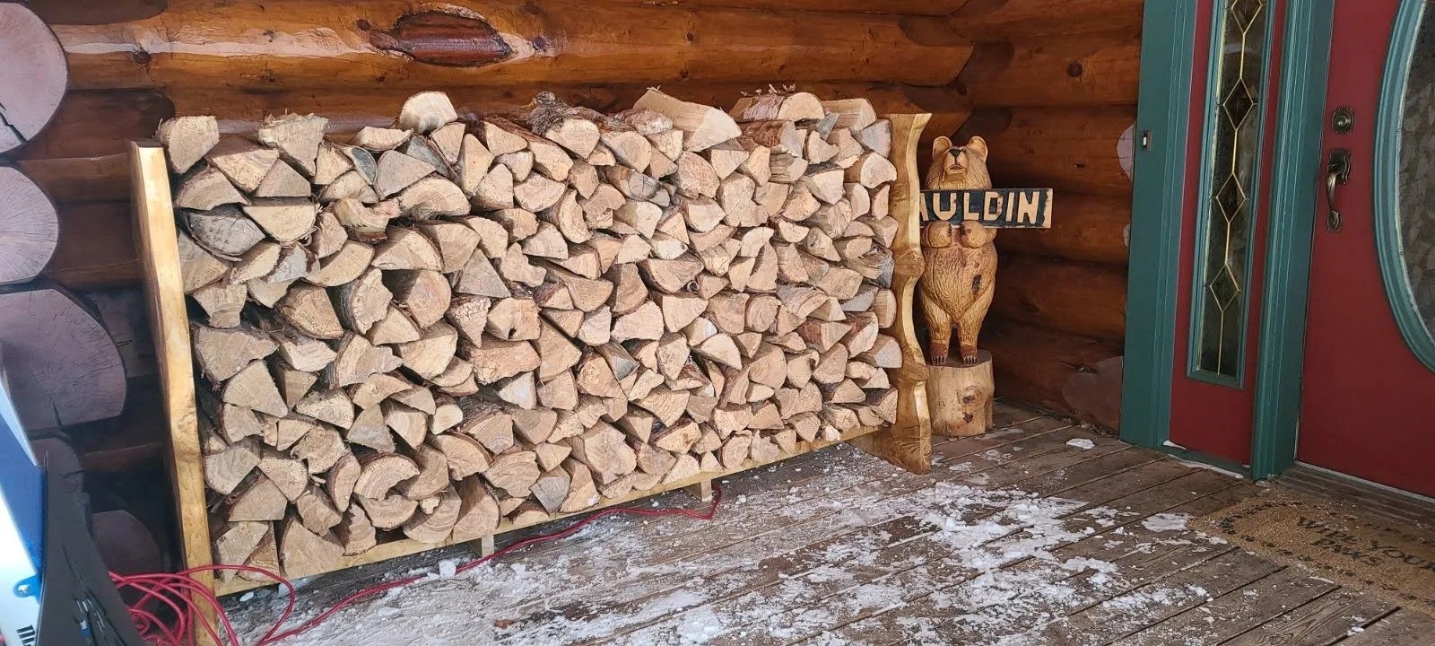 Live Edge Decorative Firewood Rack - Timber Ridge Firewood