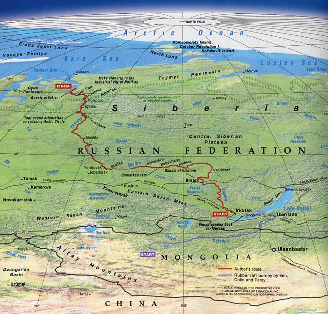 Yenisei River Countries Yeniseymap1 