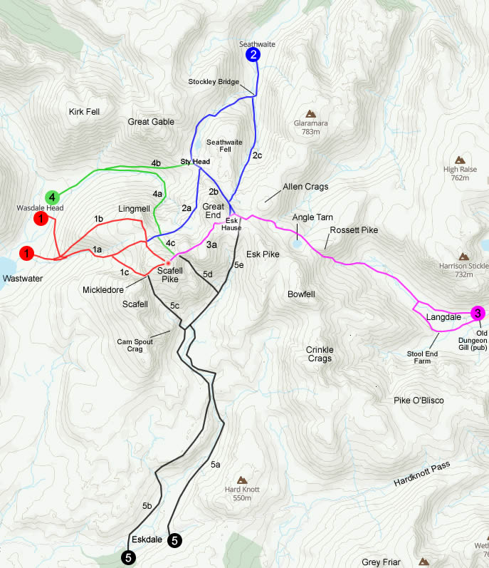 Routes Up Scafell Pike Pikeroutes 