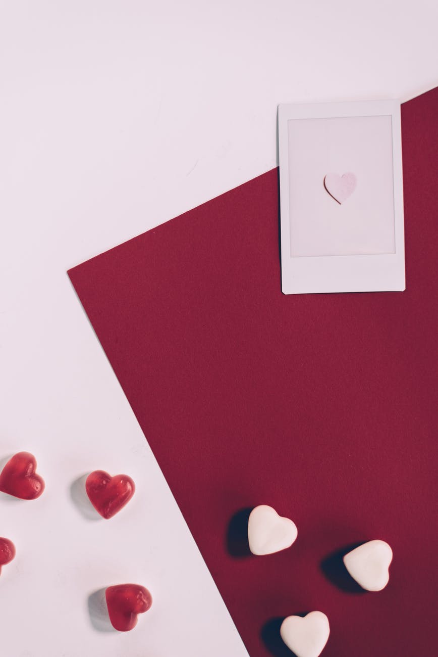 marmalade and instant photo of heart