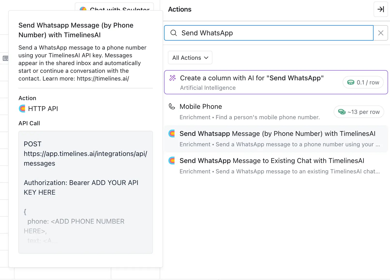 Clay Send WhatsApp Message