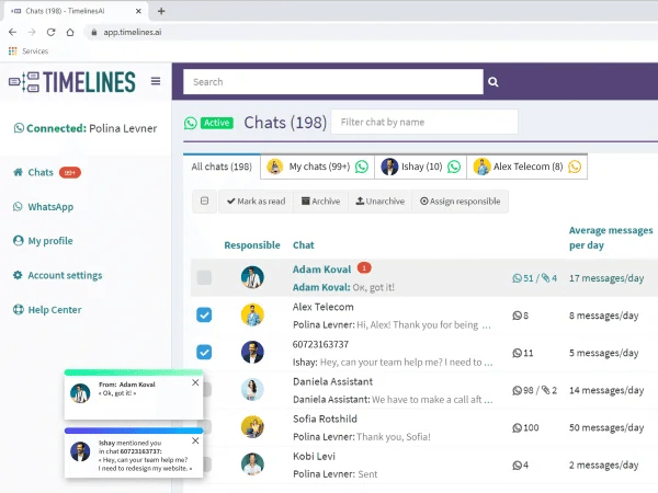 One Inbox for Multiple WhatsApp Numbers