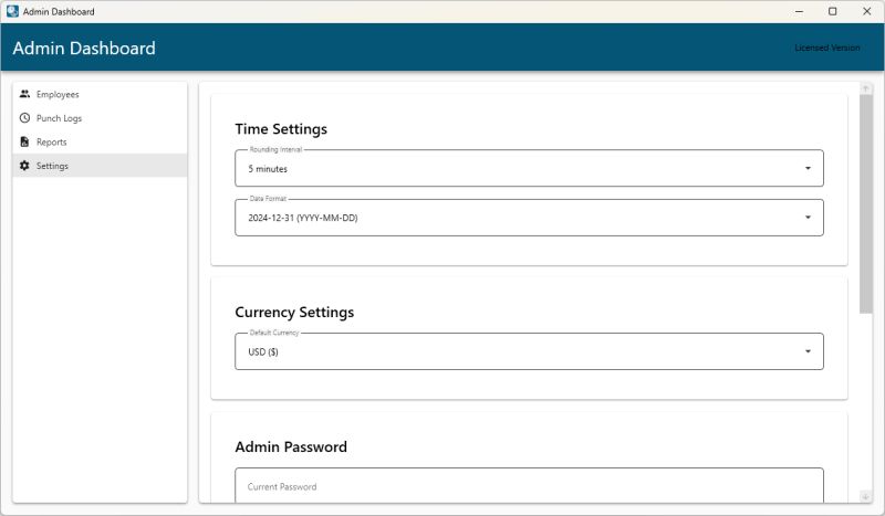 Simple Time Punch Clock Software One Time Payment Lifetime License - Download Artistic Ocean Photo | 4K
