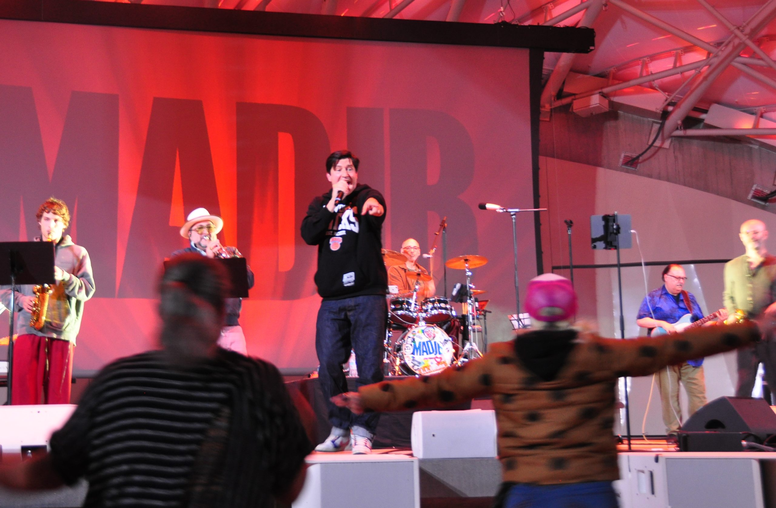 band playing music on stage