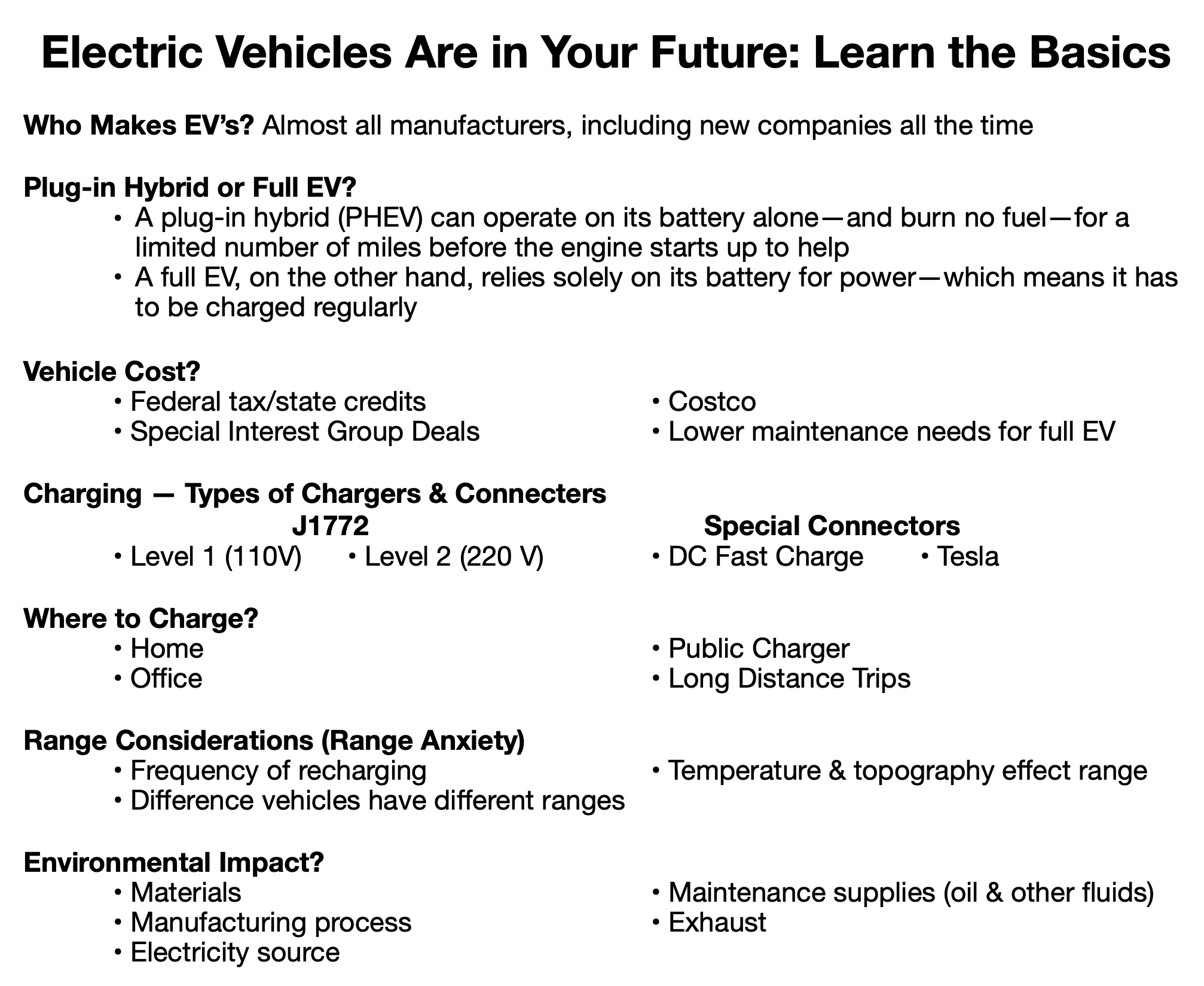 Electric vehicle basics information sheet