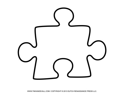 blank puzzle piece template free single puzzle piece