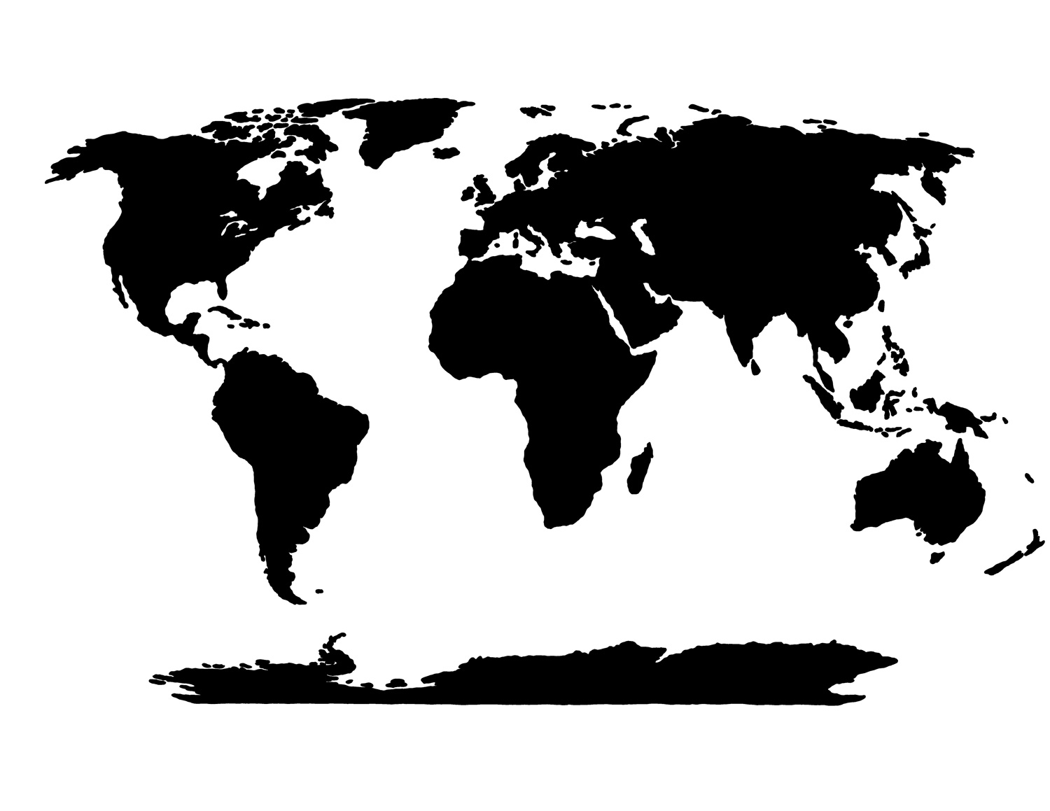 Printable World Map Outline