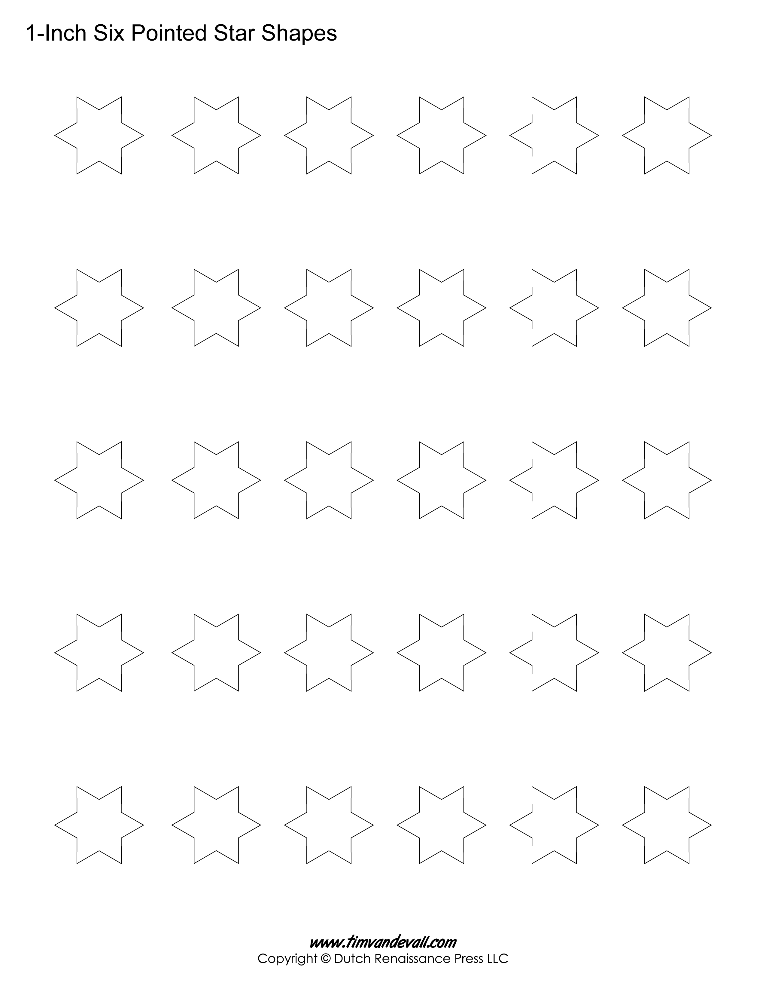 printable six pointed star templates blank shape pdf downloads