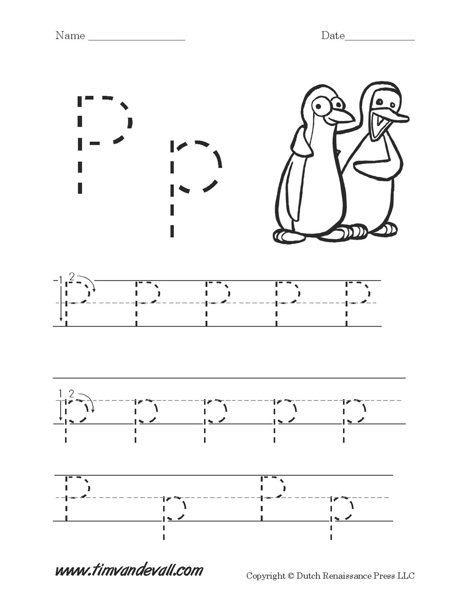 Letter p worksheet