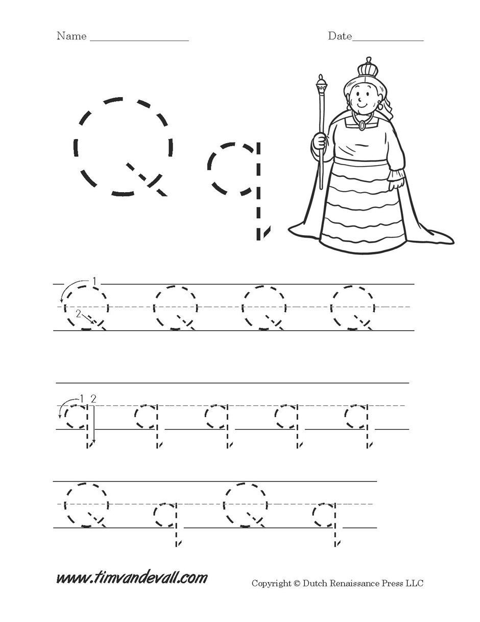 Letter q worksheet