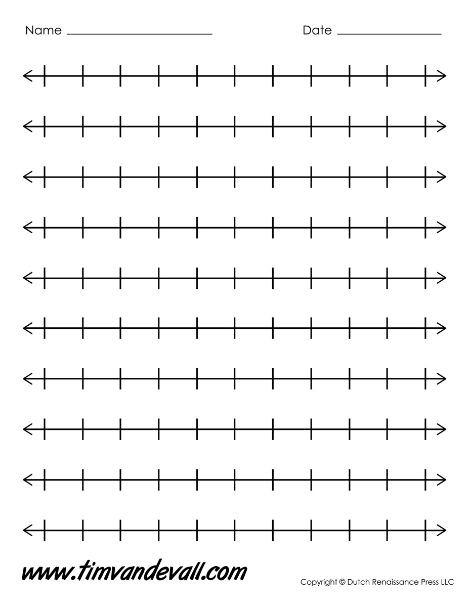 number line template printable tim s printables