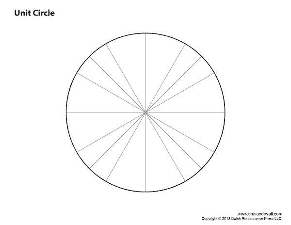Evaluate all six trigonometric functions for each and every angle on the unit circle. Blank Unit Circle Chart Printable Fill In The Unit Circle Worksheet