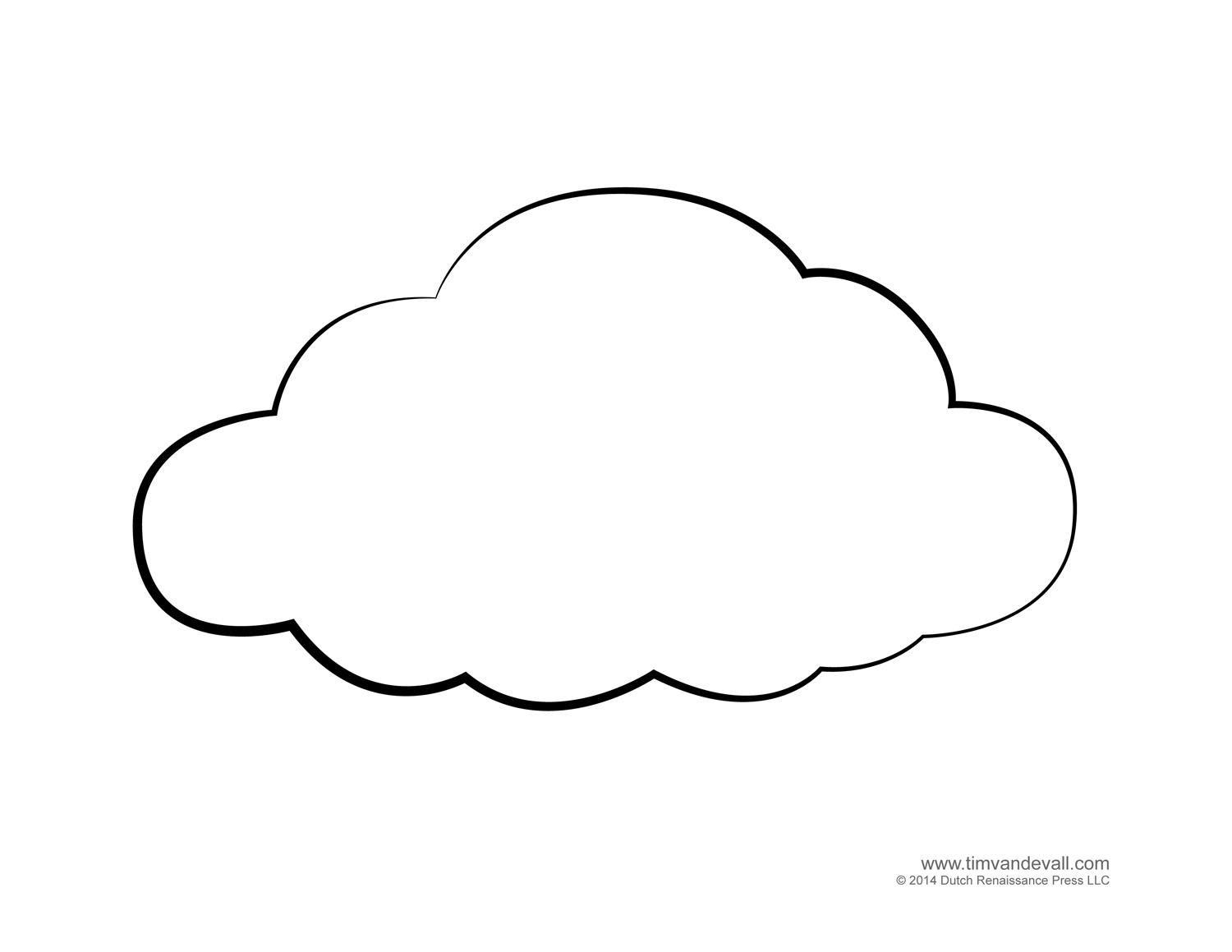 141 a night light that looks like a cloud, it emits a lot of colors. Cloud Outline Tim S Printables