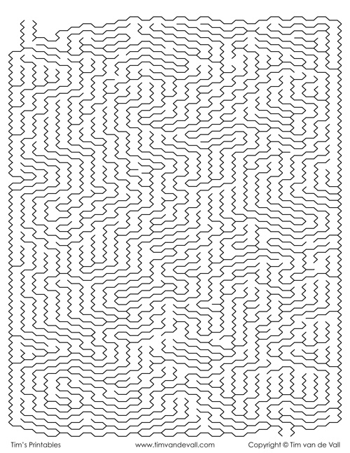 hexagonal maze tim s printables