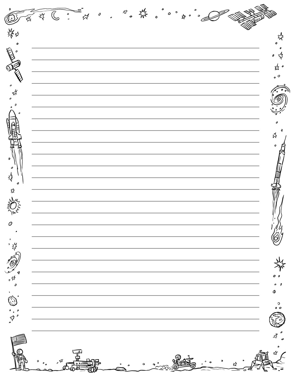 printable paper space black white tims printables