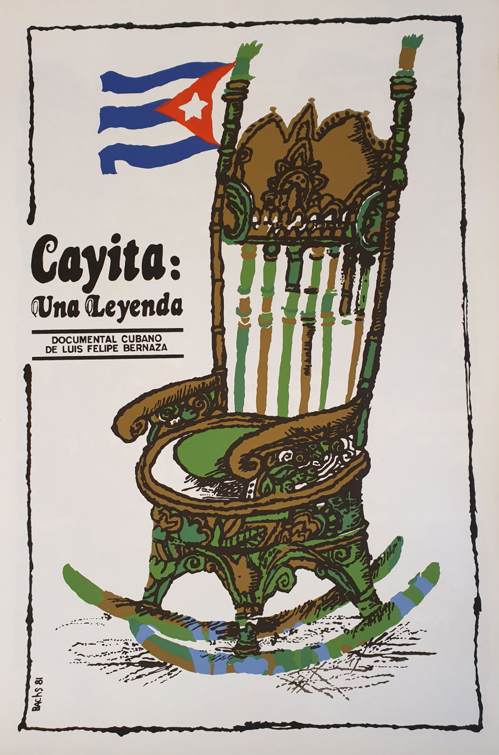 Eduardo Munoz Bachs (1937–2001) - 'Cayita', Cuban Cinema Poster