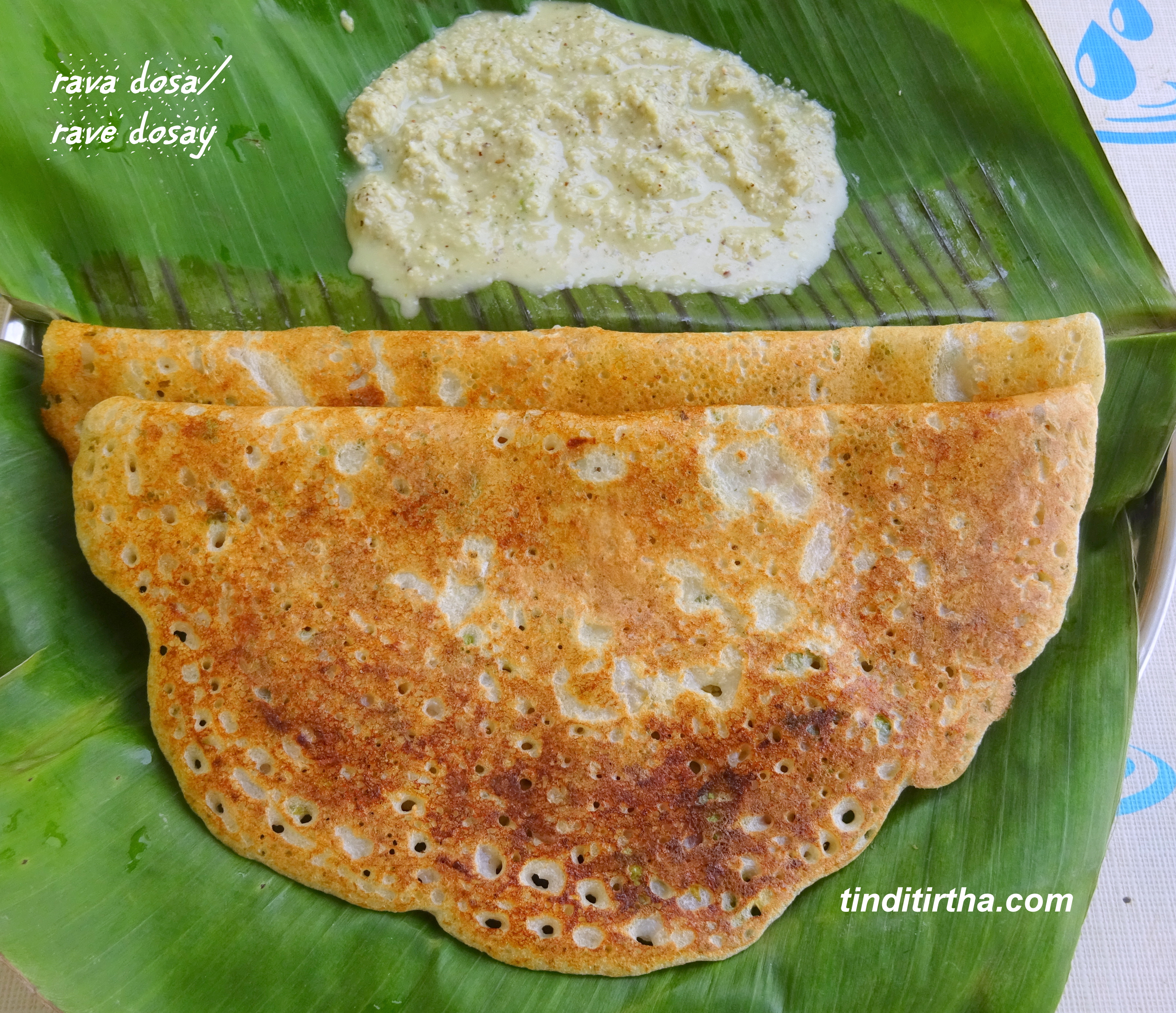Rave dosay | fermented batter rava dosa |