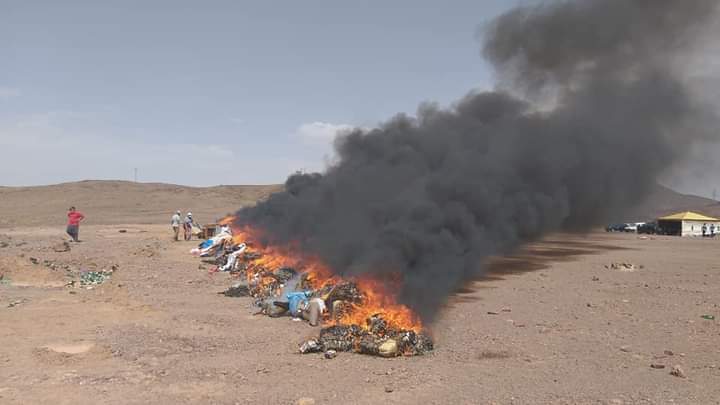 ورزازات : إتلاف كمية مهمة من المخدرات وغيرها من الممنوعات